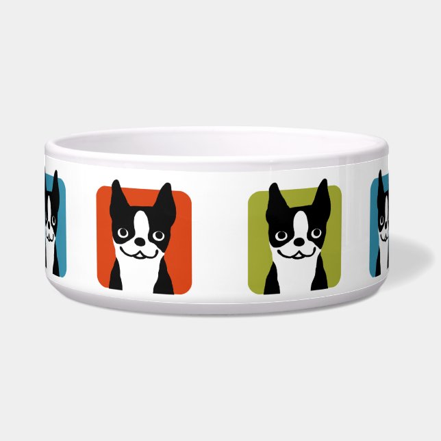 Tigela de Cachorro Boston Terriers (Frente)