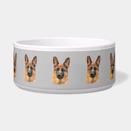 Tigela de cerâmica abstrata para animais de estima