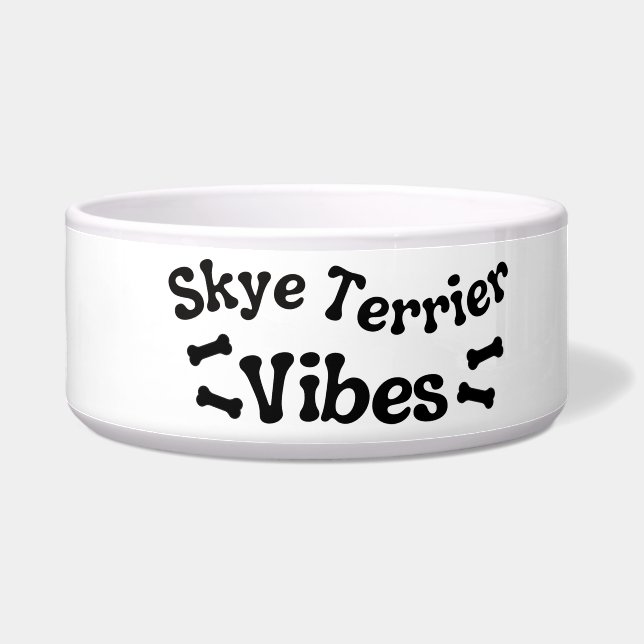 Tigela de Cerâmica com Estilo Skye Terrier (Esquerda)