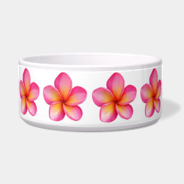 Tigela de Cerâmica Grande para Animais Frangipani