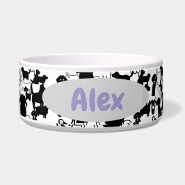 Tigela de Cerâmica Grande Personalizável para Cães