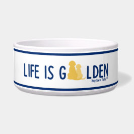 Tigela de Cerâmica Life is Golden para Cachorro - 