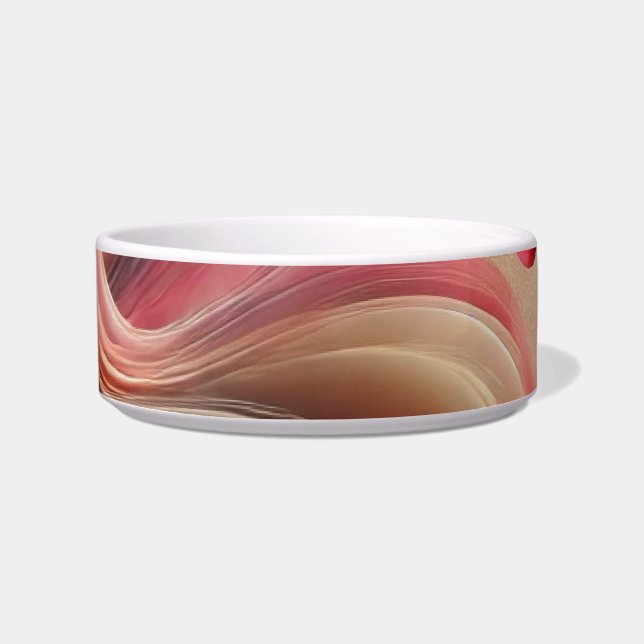 Tigela de Cerâmica para Animais com Design Abstrat (Frente)