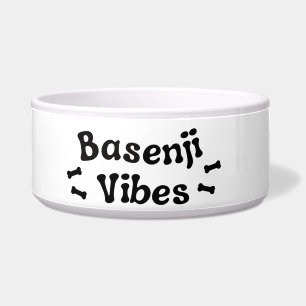 Tigela de Cerâmica para Cachorro Basenji Vibes