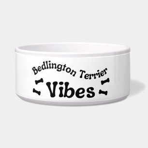 Tigela de Cerâmica para Cachorro Bedlington Terrie