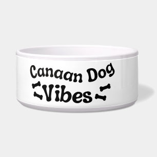 Tigela de Cerâmica para Cachorro Canaan Dog Vibes