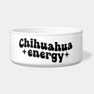 Tigela de Cerâmica para Cachorro Chihuahua Energy