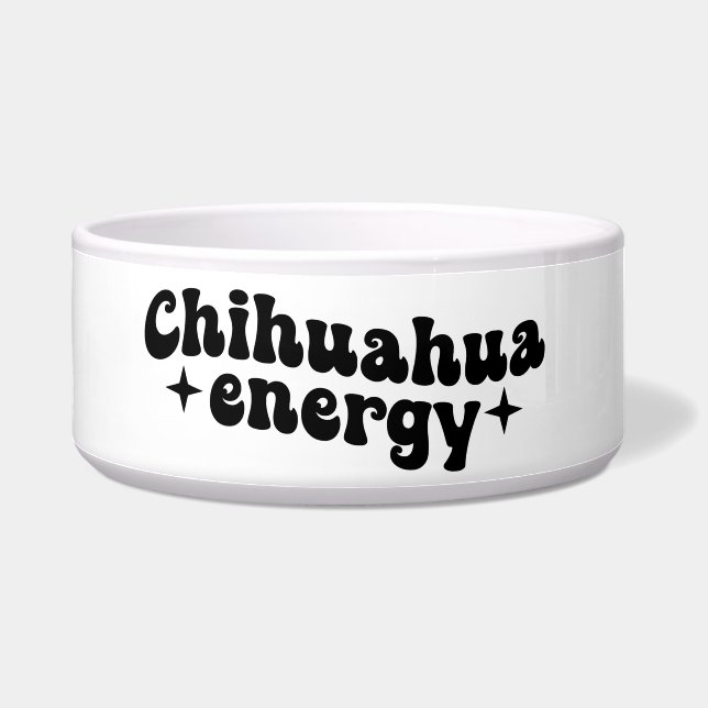 Tigela de Cerâmica para Cachorro Chihuahua Energy (Esquerda)