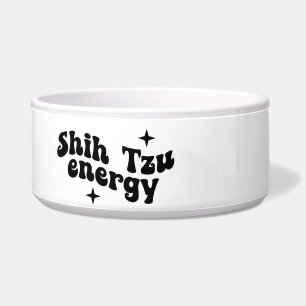 Tigela de Cerâmica para Cachorro com Energia Shih