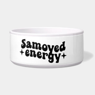 Tigela de Cerâmica para Cachorro Samoyed Energy