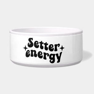 Tigela de Cerâmica para Cachorro Setter Energy