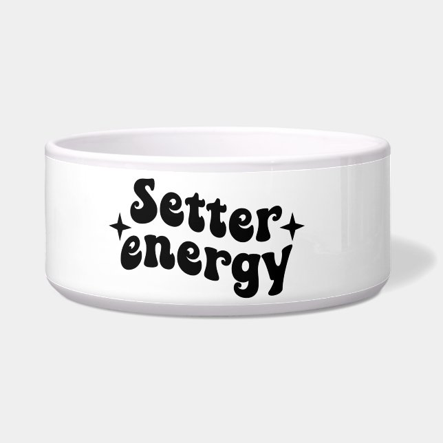 Tigela de Cerâmica para Cachorro Setter Energy (Esquerda)