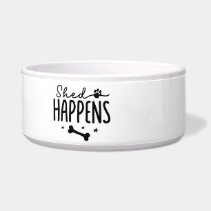 Tigela de Cerâmica para Cachorro Shed Happens