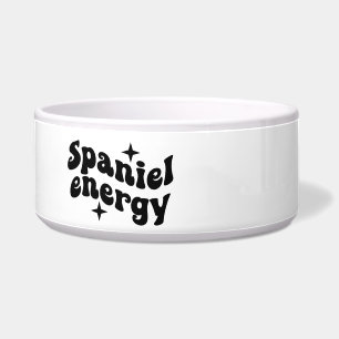 Tigela de Cerâmica para Cachorro Spaniel Energy
