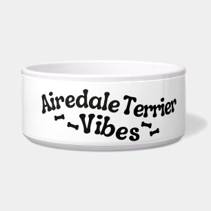 Tigela de Cerâmica para Cachorro Vibes Airedale Te