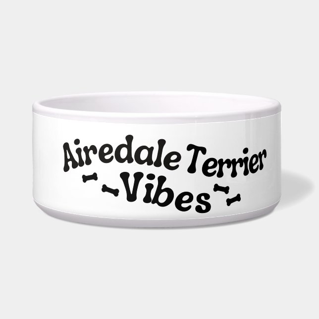 Tigela de Cerâmica para Cachorro Vibes Airedale Te (Esquerda)