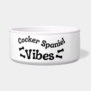 Tigela de Cerâmica para Cachorro Vibes Cocker Span