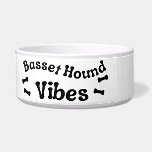 Tigela de Cerâmica para Cachorro Vibes do Basset H