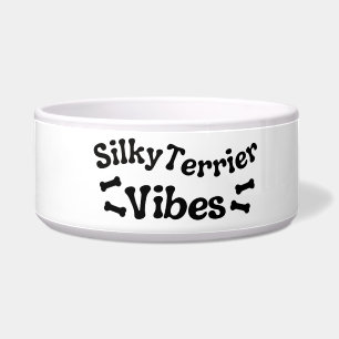 Tigela de Cerâmica para Cachorro Vibes do Silky Te