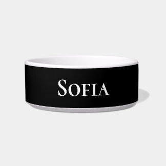 Tigela de cerâmica para cães com nome personalizáv