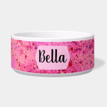 Tigela de Cerâmica Personalizada Abstrata Rosa Rox