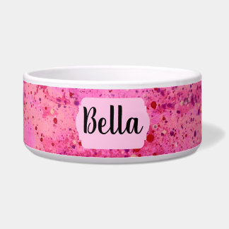 Tigela de Cerâmica Personalizada Abstrata Rosa Rox