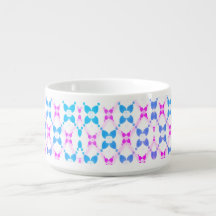 Tigela de Chili com padrão Rosa e Azul