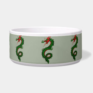 tigela de comida de dragão chinês