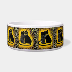 Tigela de comida de gato fofa
