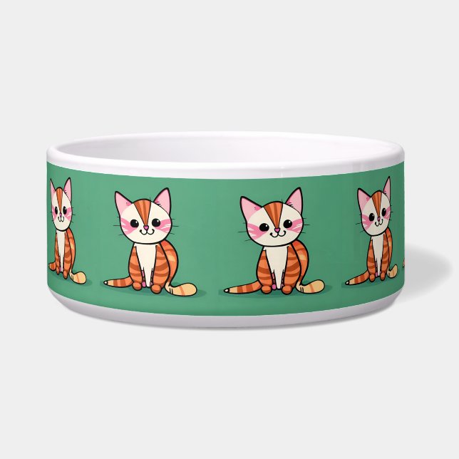 Tigela de comida de gato fofa (Frente)