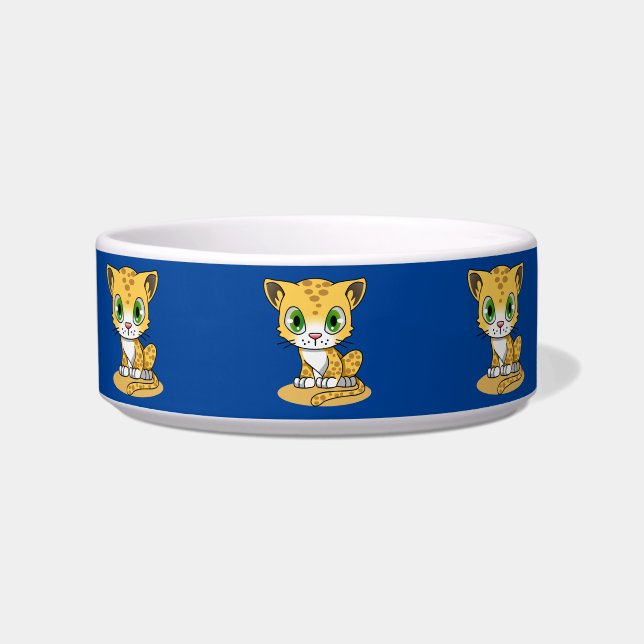 tigela de comida de gato leopardo bebê (Frente)