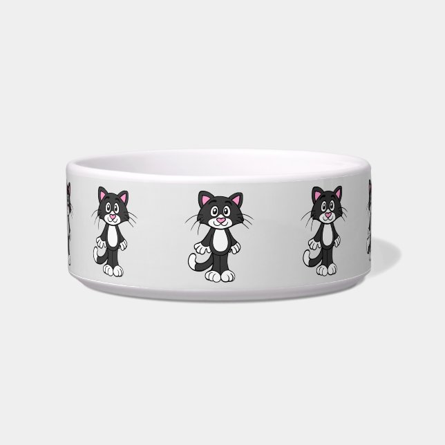 tigela de comida de gato tuxedo (Frente)