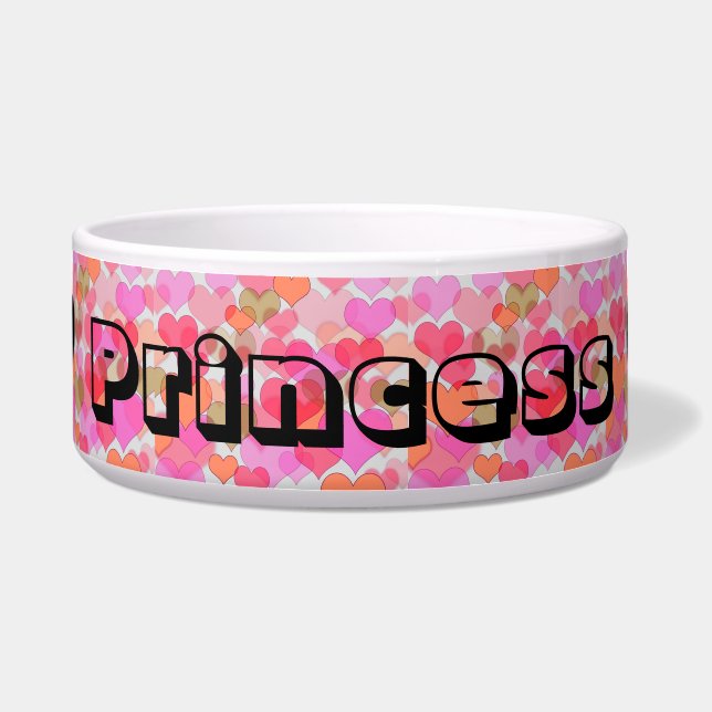Tigela de comida para bebê de pelúcia Princesa Cor (Frente)