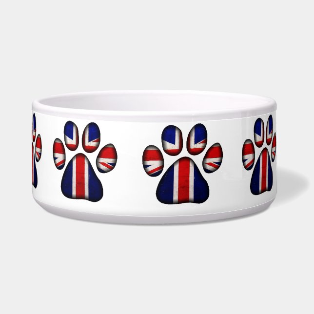 Tigela de comida para cachorro britânico (Frente)