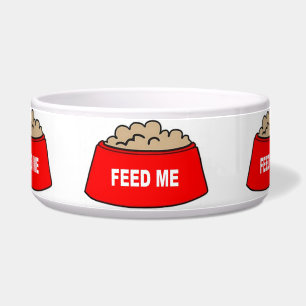 Tigela de comida para cachorro Vermelha Alimente-m