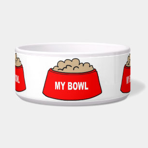 Tigela de comida para cachorro vermelha Minha Tige