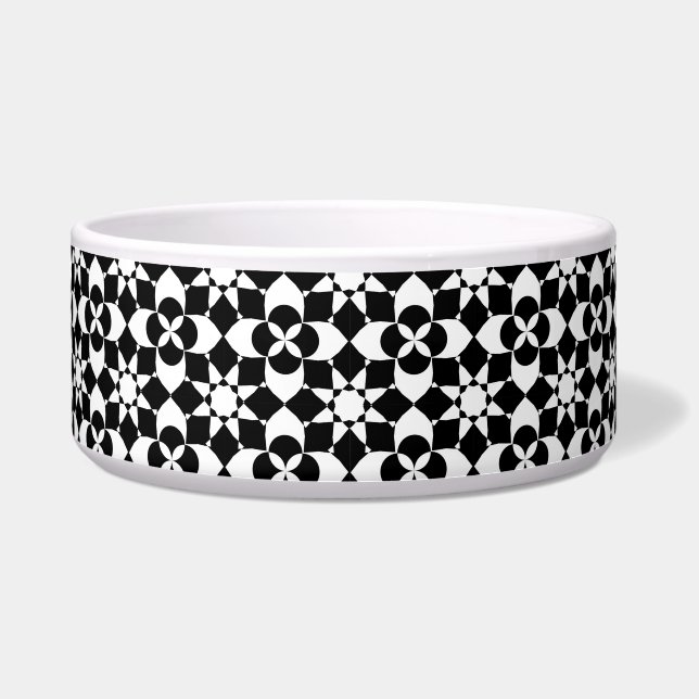 tigela de comida para gato flores e estrelas (Frente)