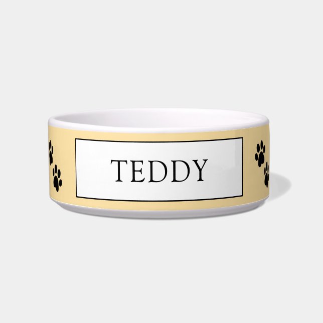 Tigela de estimação com impressão de pata "Teddy"  (Frente)