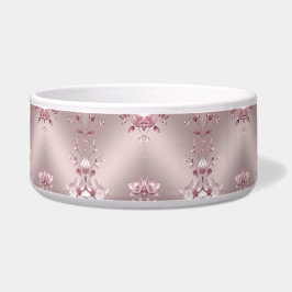 Tigela de Estimação Floral Rosa Delicada