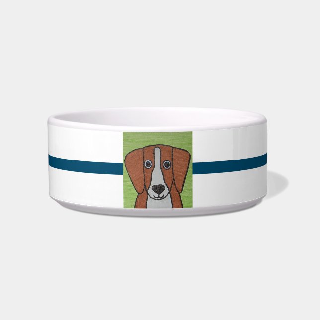 Tigela de Estimação para Beagle Fofa (Frente)