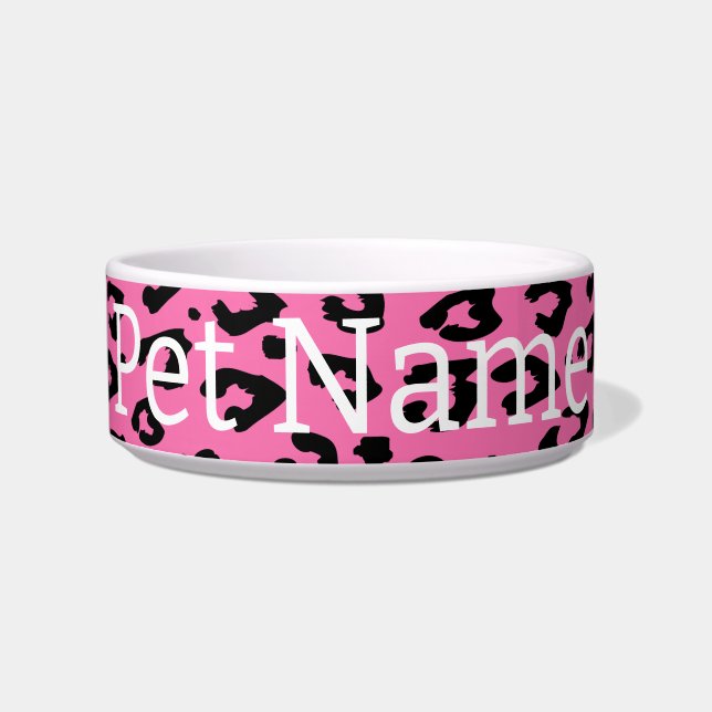 Tigela de gato personalizada com impressão de anim (Frente)