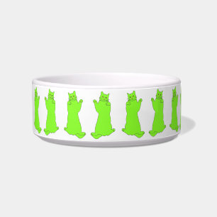 tigela de Gatos Verdes Dançar