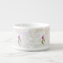 tigela de malhas com padrão floral abstrato