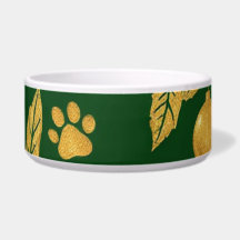 Tigela de Natal Elegante para Cachorro – Dourado e