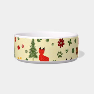 Tigela de Natal Floresta Aconchegante para Cachorr