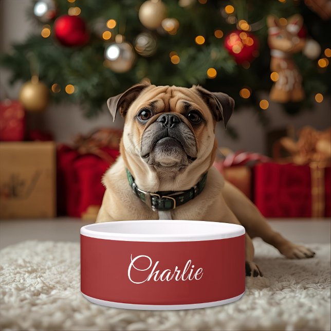 Tigela de Natal Personalizada para Animais de Esti (Criador carregado)