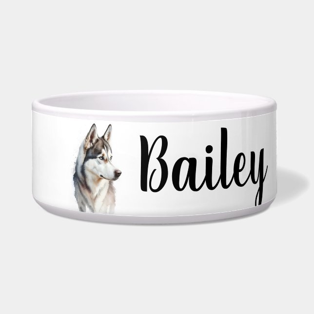 Tigela de Nome de Cachorro Personalizada (Frente)