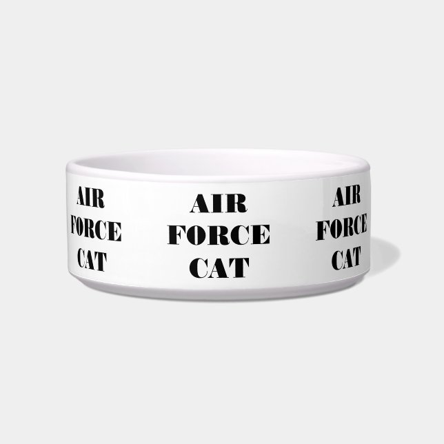 Tigela de Pet Air Force Gato (Frente)