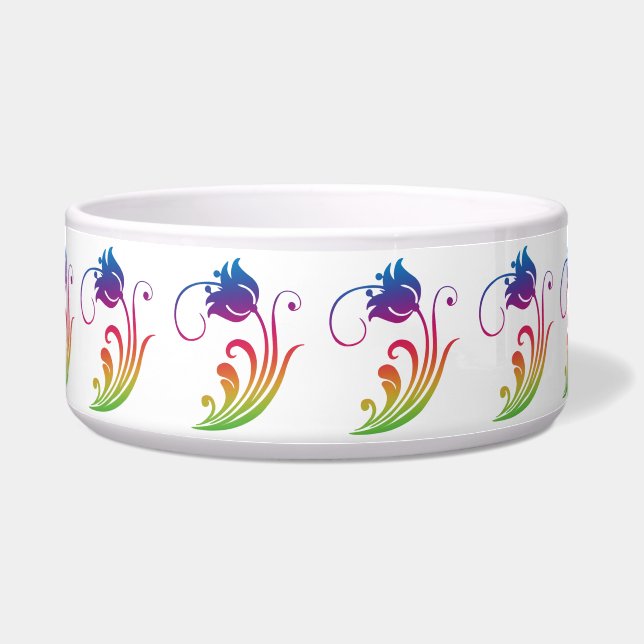 Tigela de Pet com Flor (Frente)