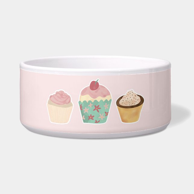 Tigela de Pet Cupcake (Frente)